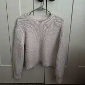 light pink knit sweater